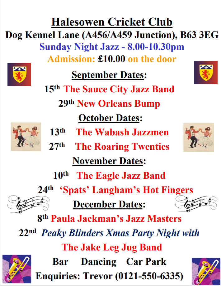 Halesowen Cricket Club - Sunday Night Jazz